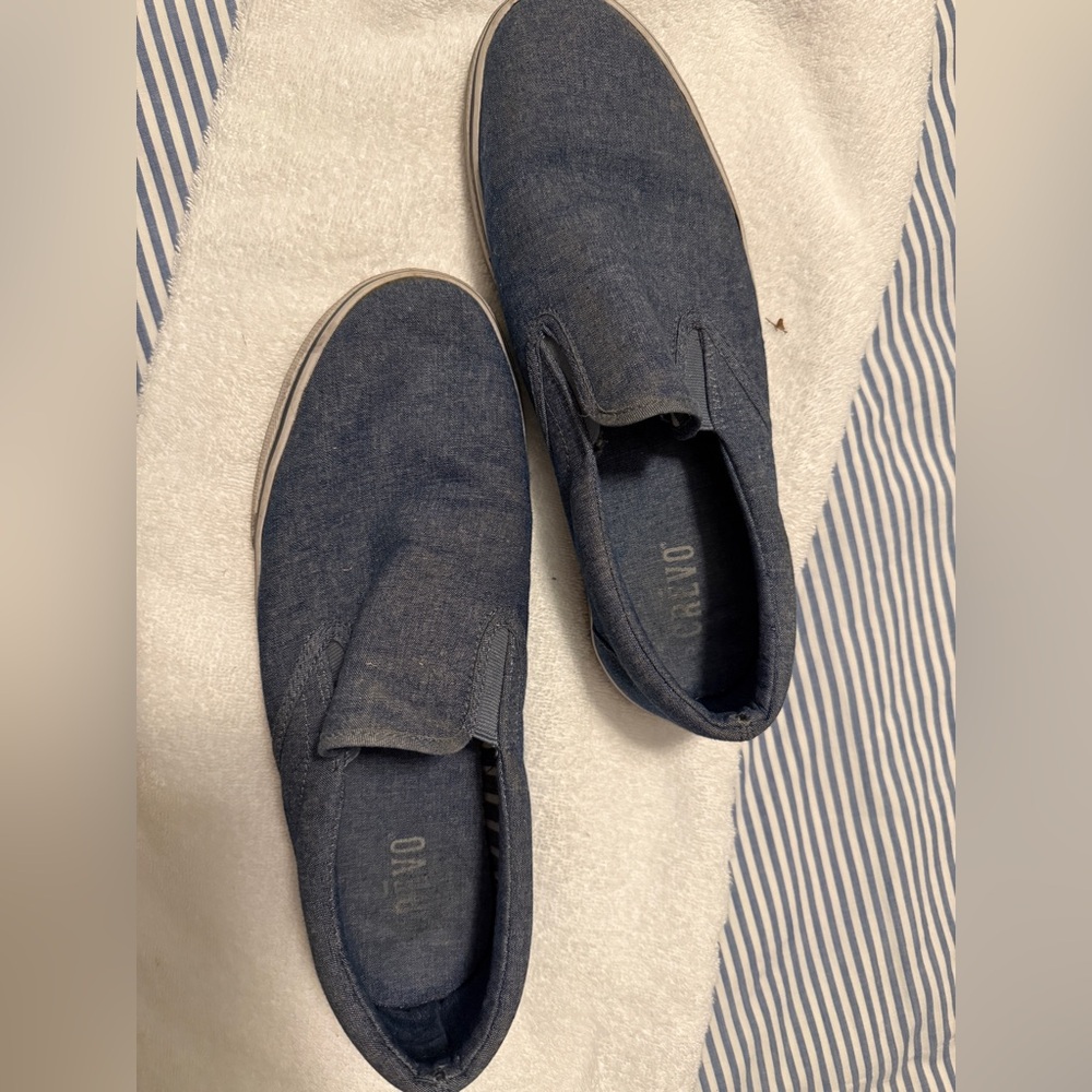 Crevo Men's Blue Denim Slip-On Loafers